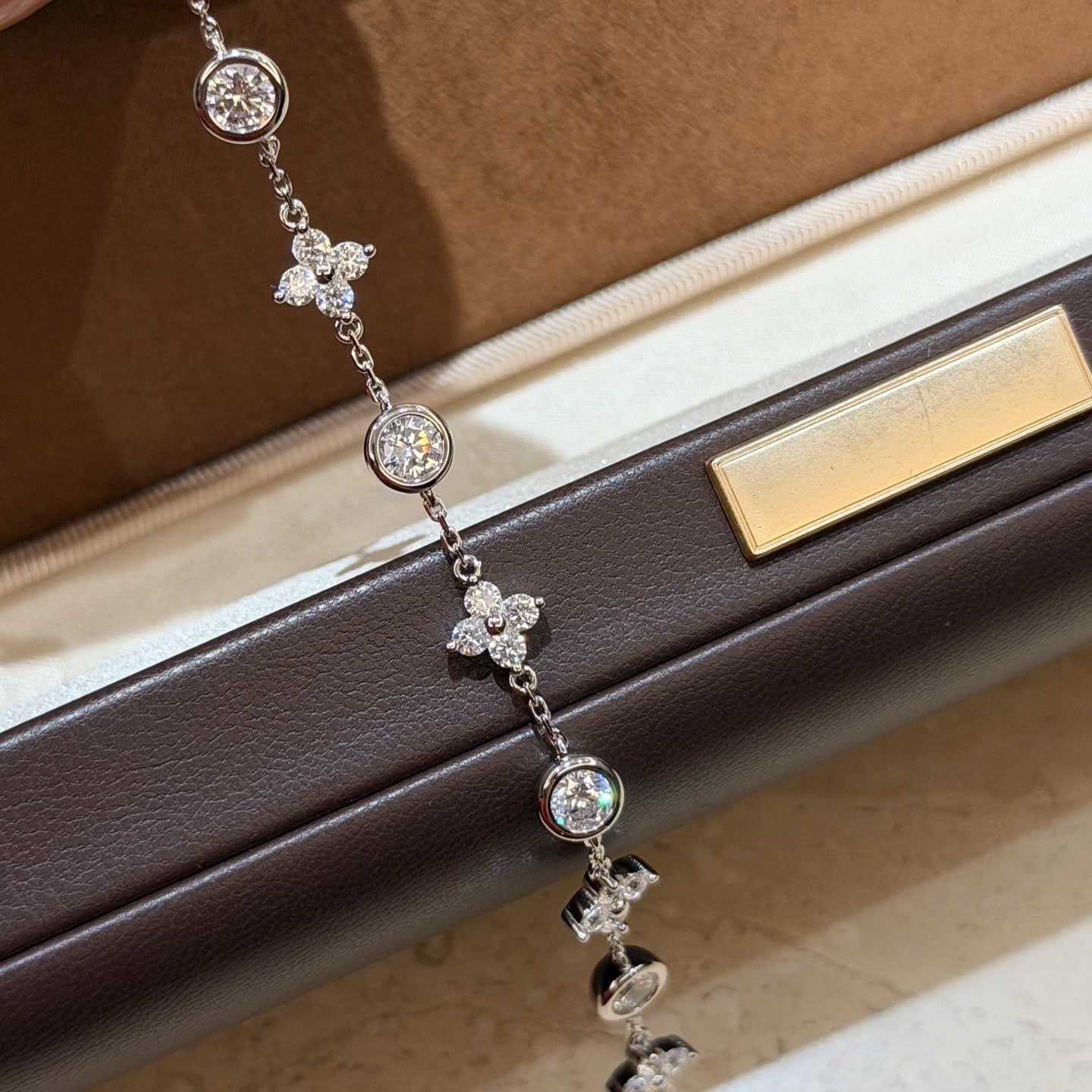 Van Cleef & Arpels S925 Silver Bracelet with Cubic Zirconia